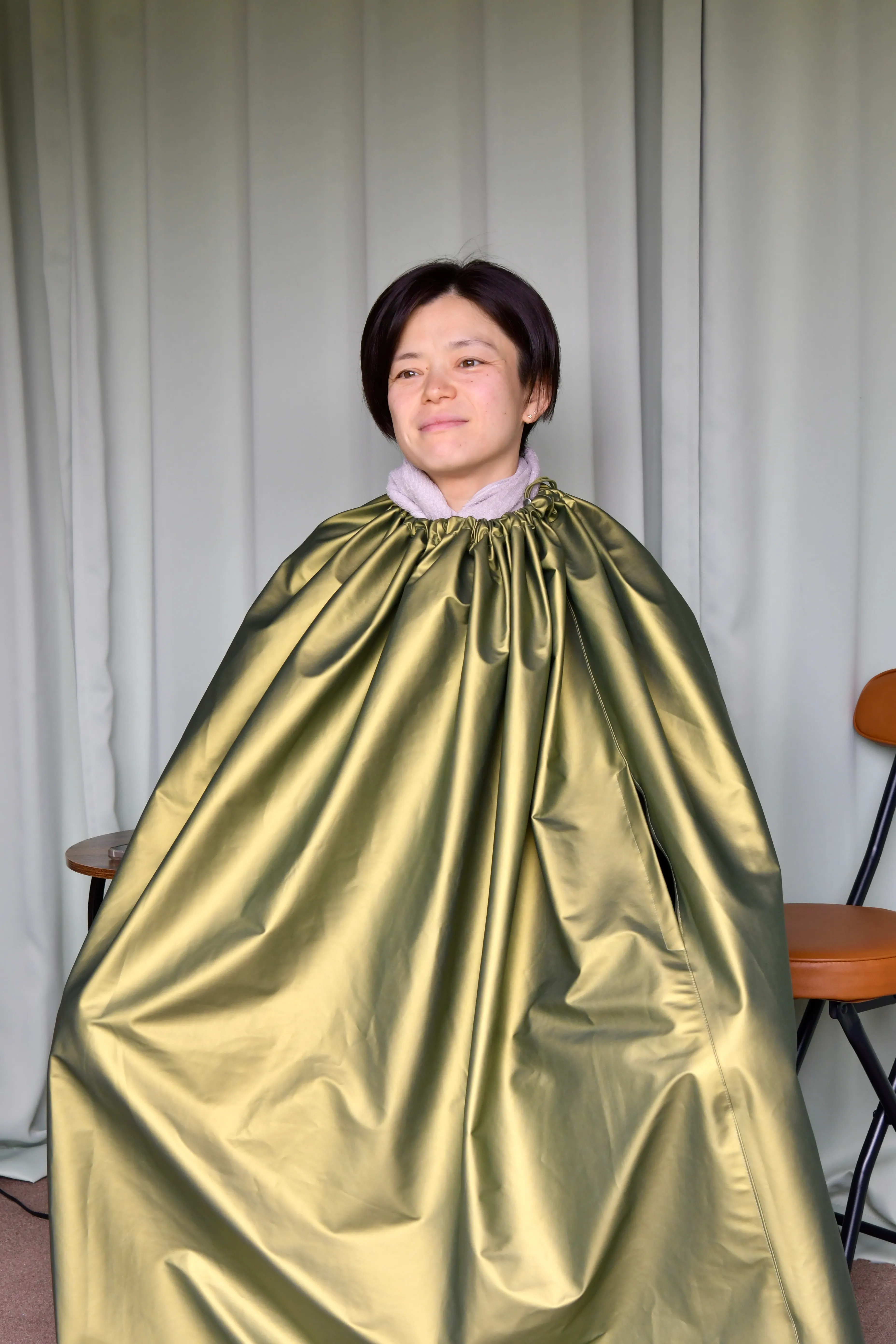 よもぎ蒸しの準備が整った施術スペース